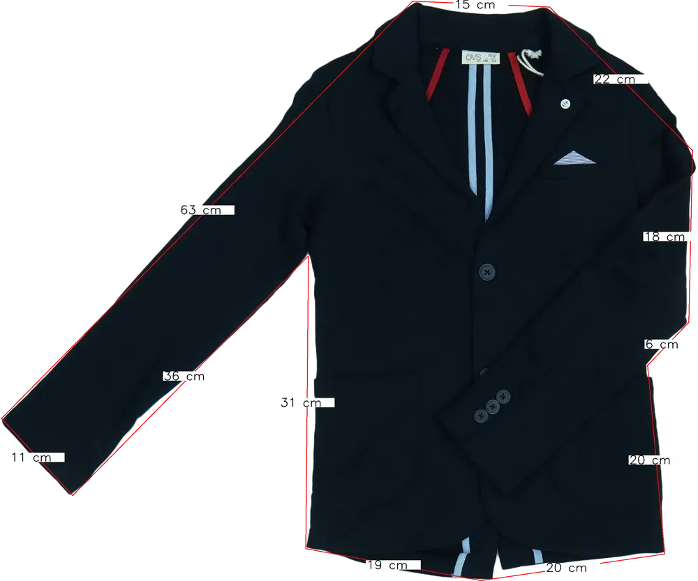 Fekete OVS Dzseki EU 134 / UK 9 év / US 9 év/L