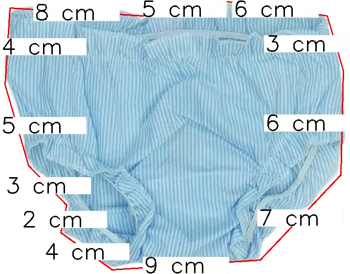 Kék Egyéb Lányka / Női bugyi EU 62 / UK 0-3 hónap / US 0-3 hónap