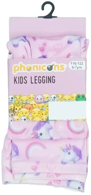 Rózsaszín Phonicons Leggings EU 122 / UK 7 év / US 7 év/M