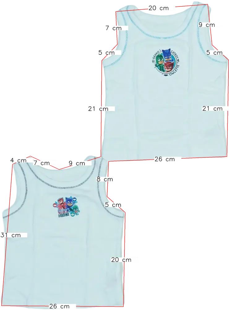 Fehér PJmasks 2 részes szett - Felsőruházat EU 92 / UK 2 év / US 2T
