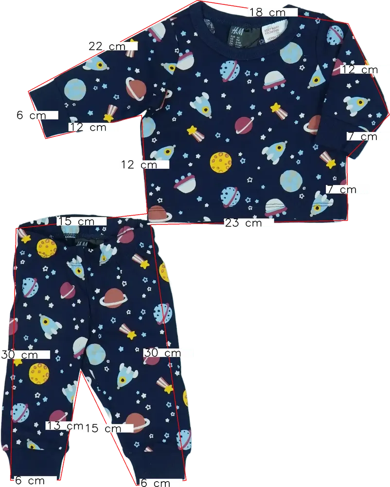 Kék H&amp;M Pizsama EU 50 / UK Újszülött / US Újszülött