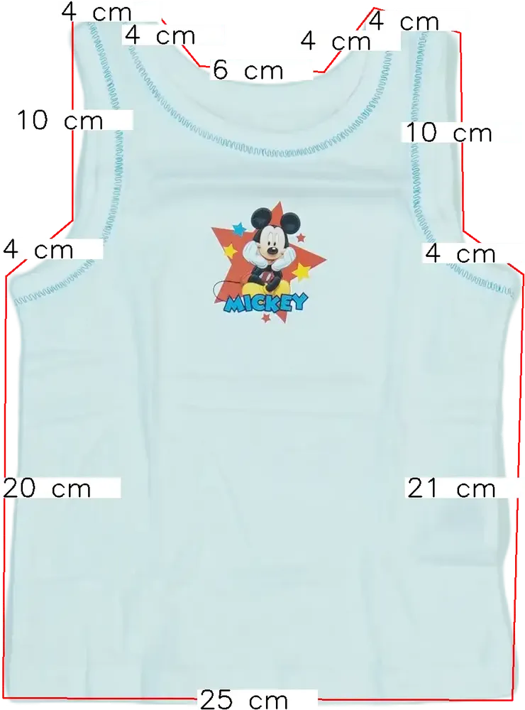 Fehér Disney Fiú / Férfi trikó EU 92 / UK 2 év / US 2T