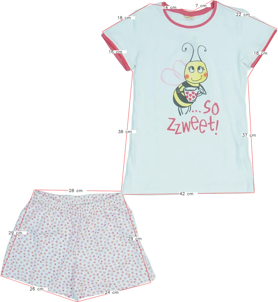 Fehér OVS Pizsama EU 152 / UK 12 év / US 12 év/L