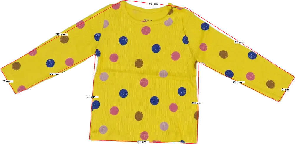 Yellow M&amp;Co. Long sleeve top EU 86 / UK 12-18 months / US 18 months