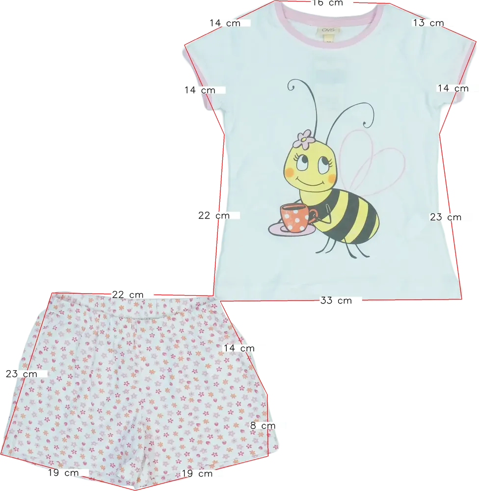 Fehér OVS Pizsama EU 98 / UK 3 év / US 3T