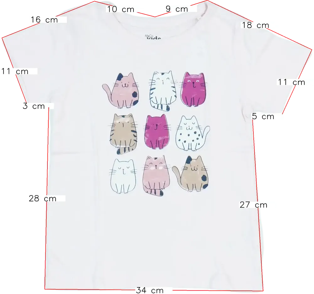 Rózsaszín M&amp;Co. Póló EU 116 / UK 6 év / US 6 év/S