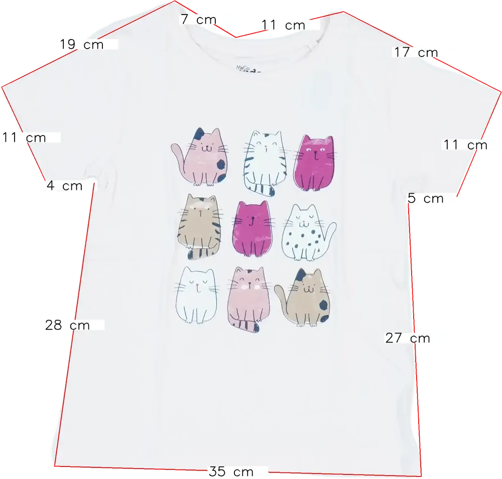 Rózsaszín M&amp;Co. Póló EU 116 / UK 6 év / US 6 év/S