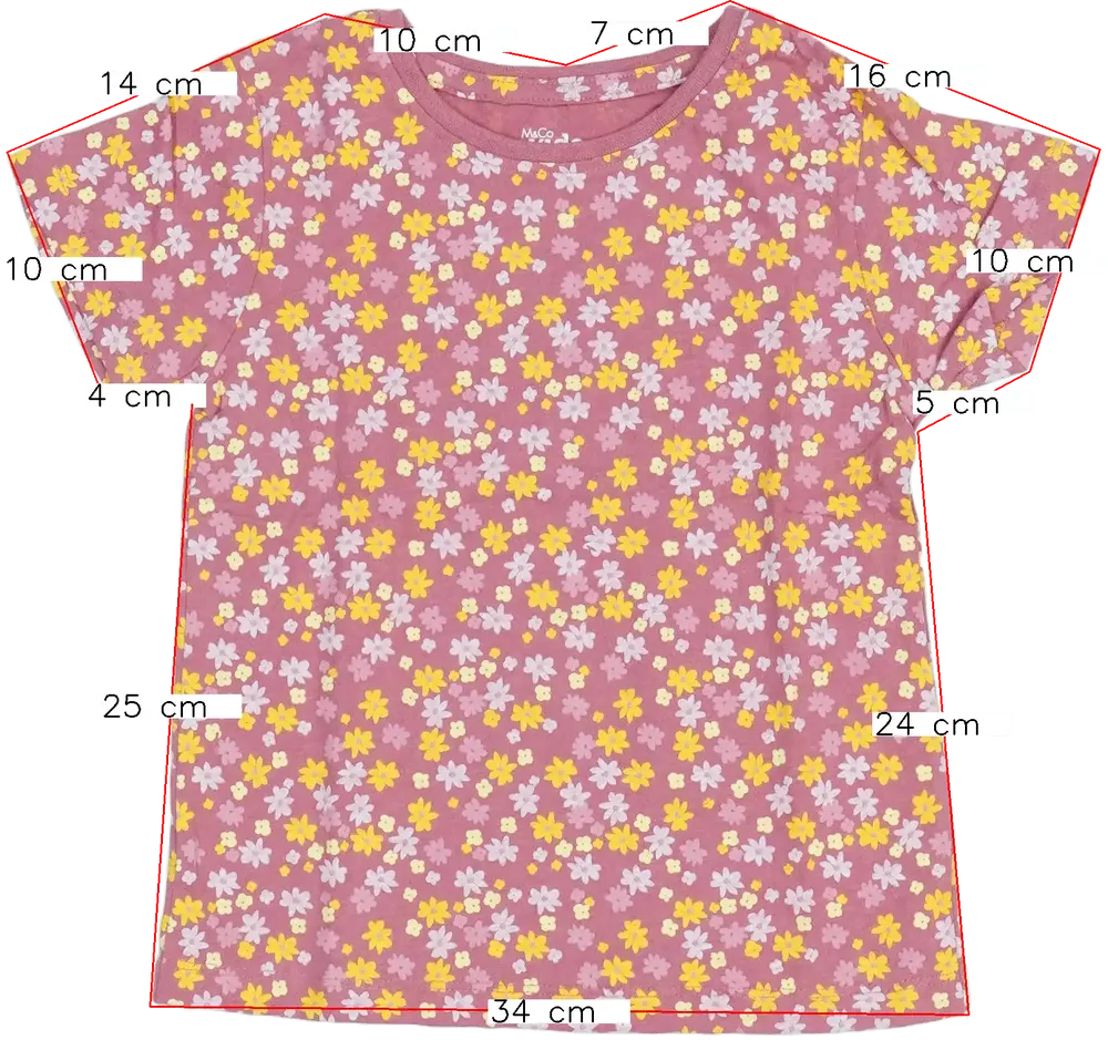 Rózsaszín M&amp;Co. Póló EU 110 / UK 5 év / US 5 év/XS