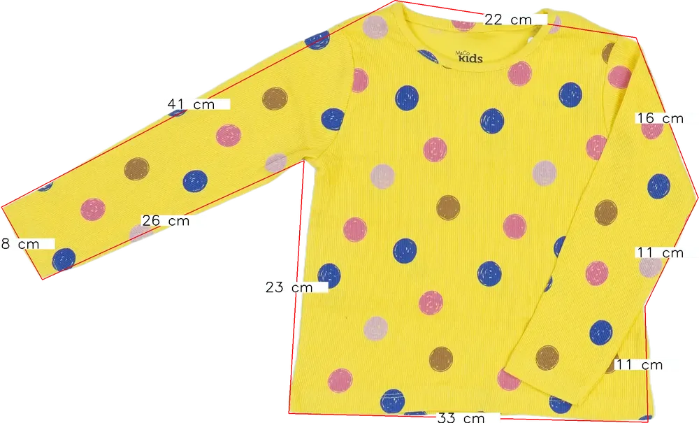 Sárga M&amp;Co. Hosszú ujjú felső EU 104 / UK 4 év / US 4T/XS