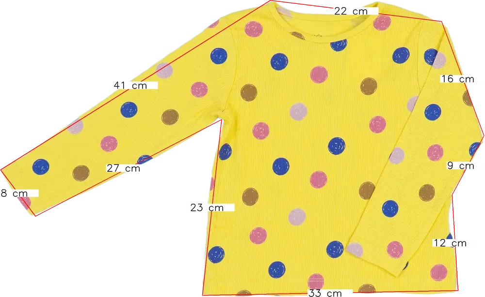 Sárga M&amp;Co. Hosszú ujjú felső EU 104 / UK 4 év / US 4T/XS