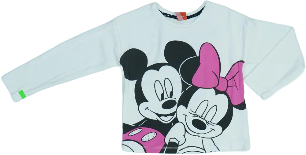 Fehér Disney Hosszú ujjú felső EU 110 / UK 5 év / US 5 év/XS