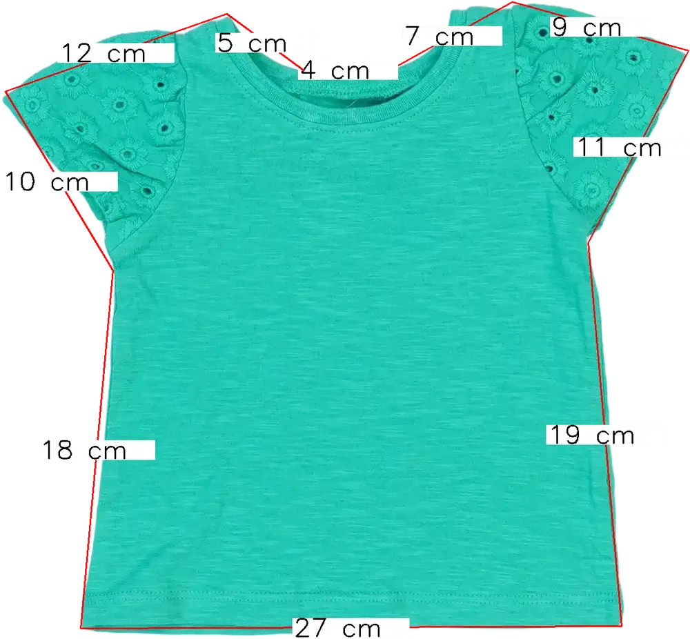 Zöld Next Póló EU 68 / UK 3-6 hónap / US 3-6 hónap