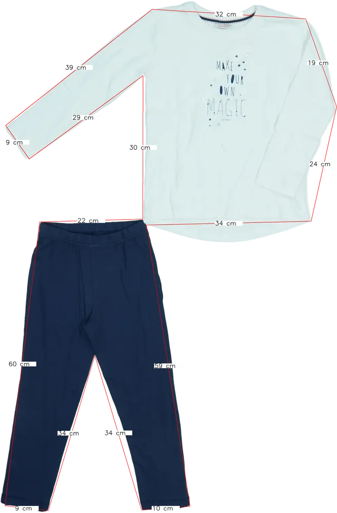 Fehér Esprit Pizsama EU 110 / UK 5 év / US 5 év/XS