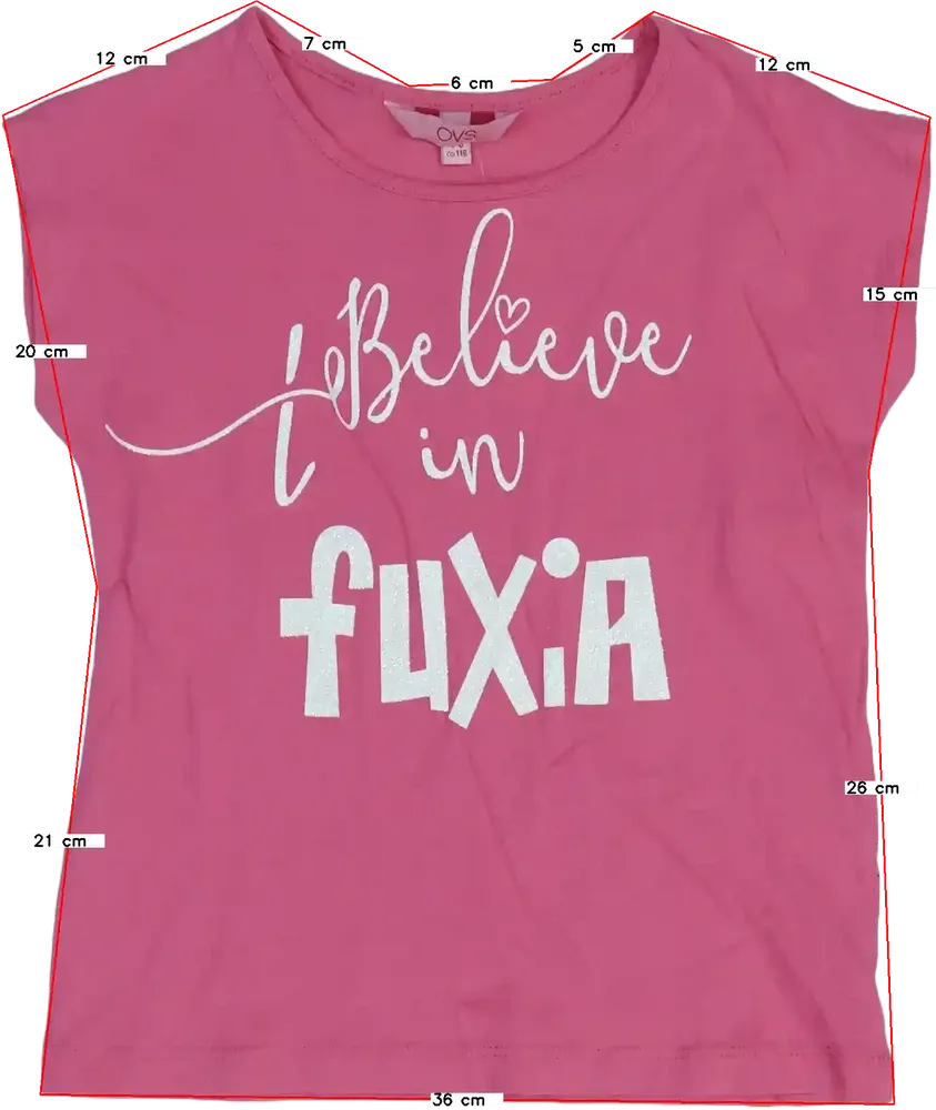 Rózsaszín OVS Póló EU 116 / UK 6 év / US 6 év/S