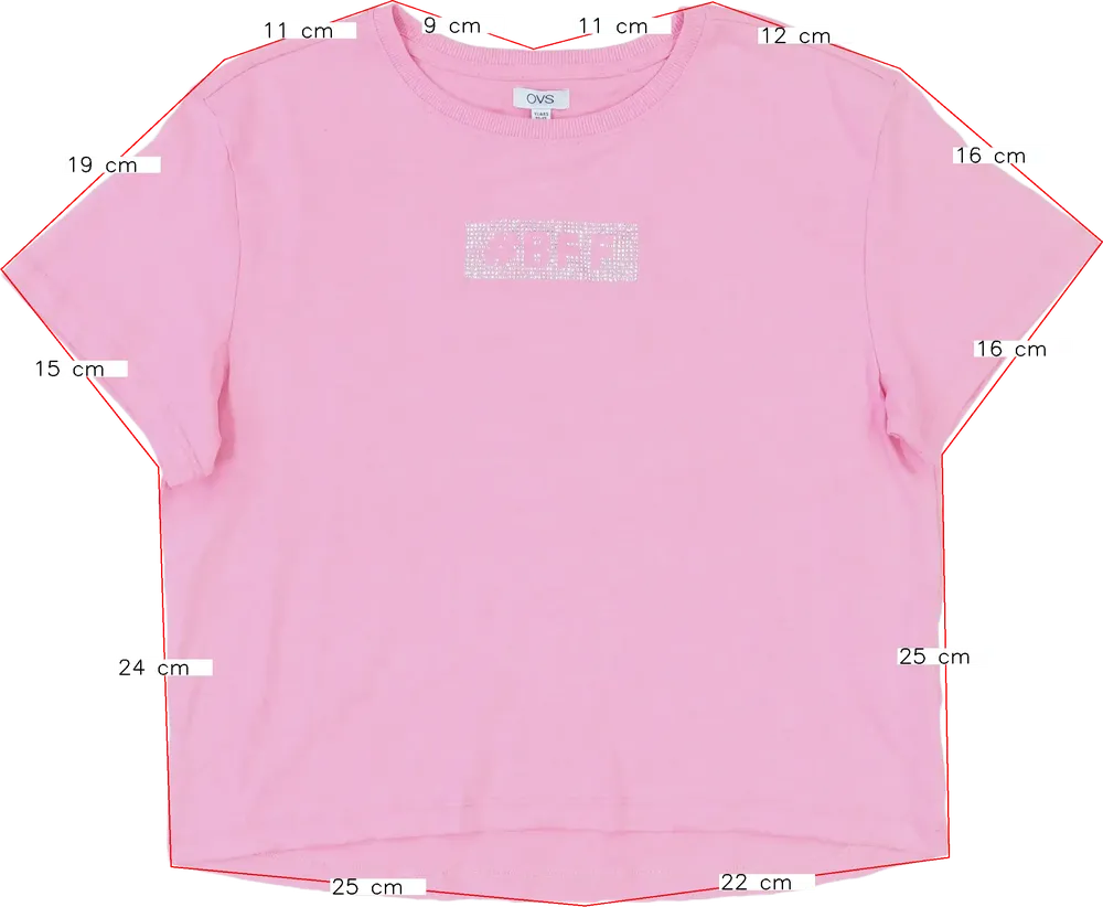 Rózsaszín OVS Póló EU 158 / UK 13 év / US 14 év/XL