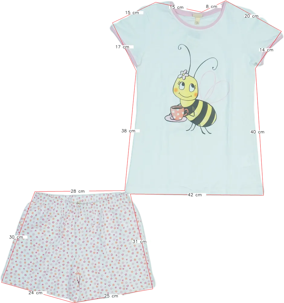 Fehér OVS Pizsama EU 152 / UK 12 év / US 12 év/L