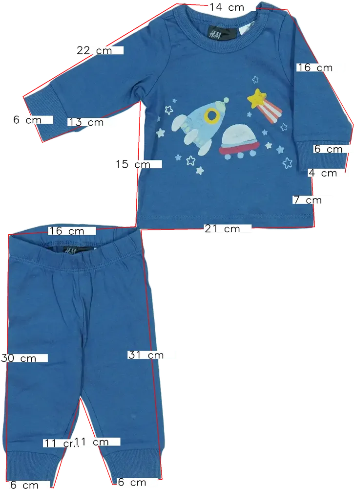 Kék H&amp;M Pizsama EU 50 / UK Újszülött / US Újszülött