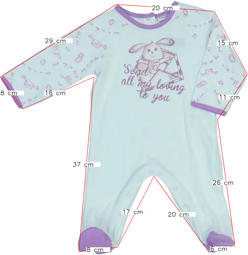 White OVS - Fagottino Sleepsuit (long sleeve) EU 68 / UK 3-6 months / US 3-6 months