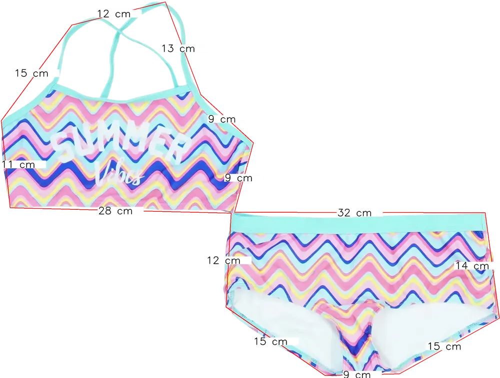 Többszínű Y.F.K. Bikini EU 152 / UK 12 év / US 12 év/L