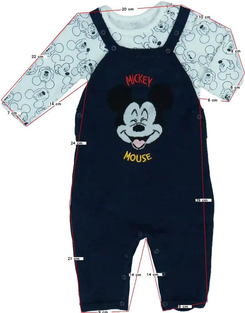 Többszínű Disney 2 részes szett - Felsőruházat és nadrág EU 68 / UK 3-6 hónap / US 3-6 hónap