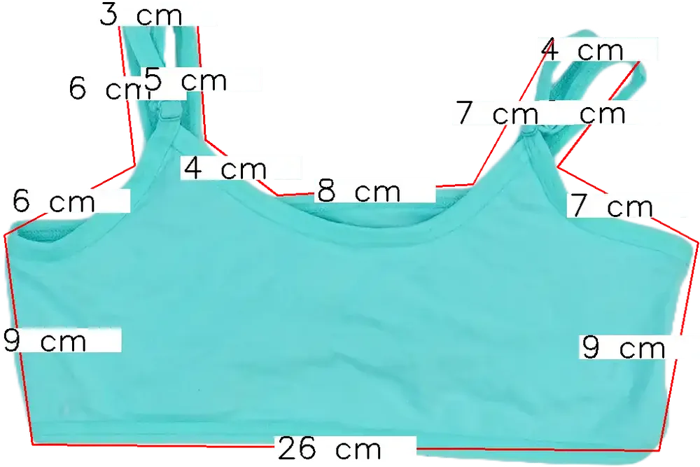 Kék Cubusas Melltartó EU 152 / UK 12 év / US 12 év/L