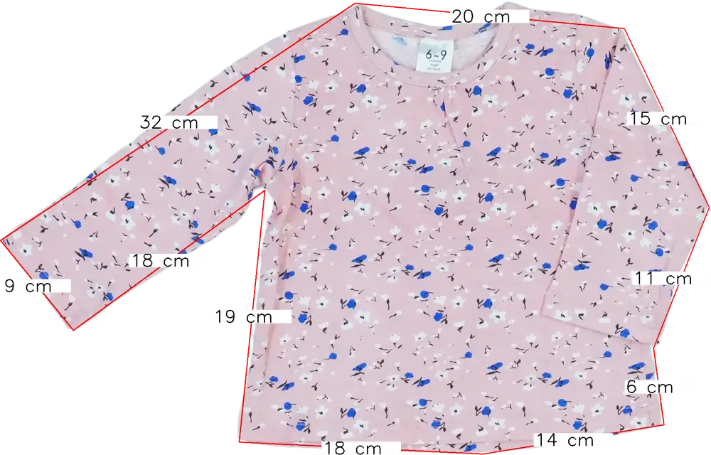 Rózsaszín Egyéb Hosszú ujjú felső EU 74 / UK 6-9 hónap / US 6-9 hónap