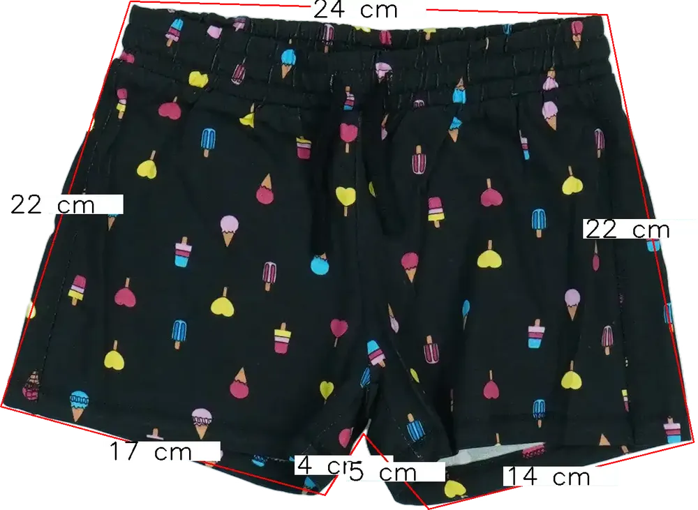 Fekete OVS Rövidnadrág EU 104 / UK 4 év / US 4T/XS