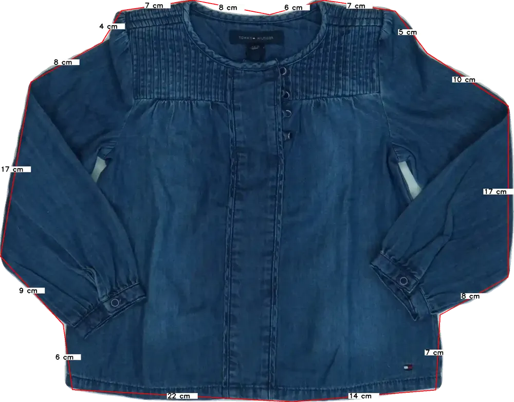 Kék Tommy Hilfiger Blúz EU 104 / UK 4 év / US 4T/XS