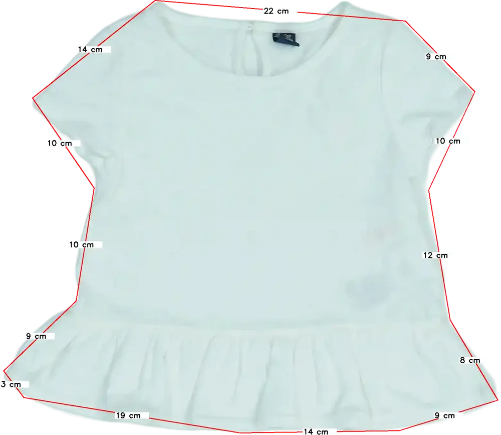 Fehér GAP Póló EU 104 / UK 4 év / US 4T/XS