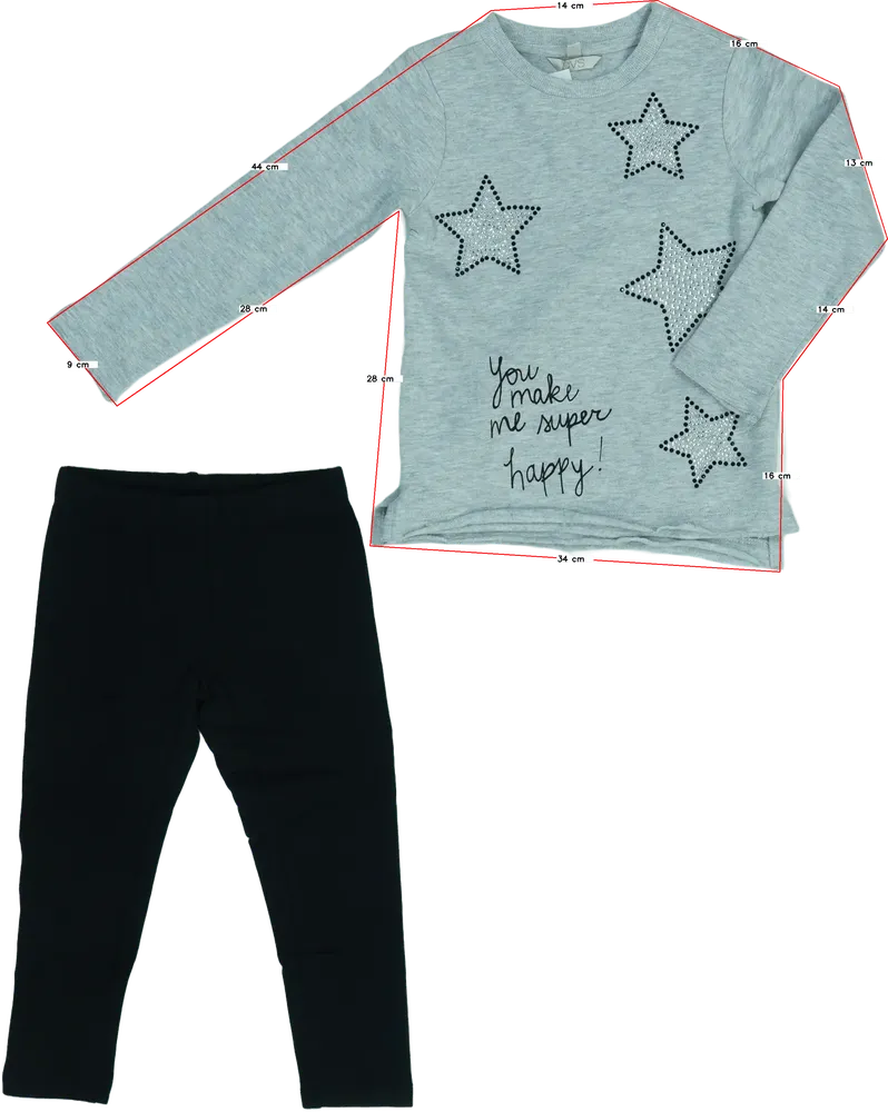 Szürke OVS 2 részes szett - Felsőruházat és nadrág EU 104 / UK 4 év / US 4T/XS