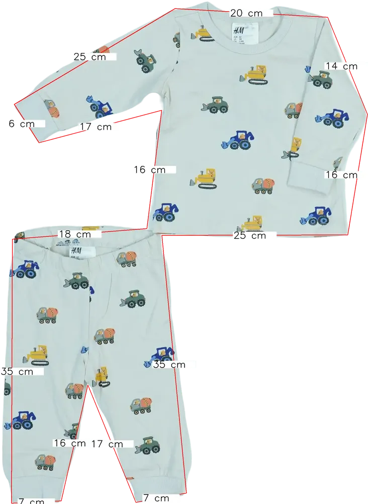 Barna H&amp;M Pizsama EU 62 / UK 0-3 hónap / US 0-3 hónap