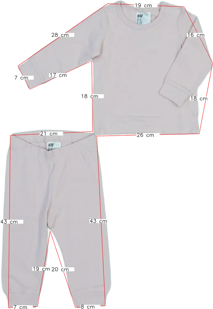 Rózsaszín H&amp;M Pizsama EU 68 / UK 3-6 hónap / US 3-6 hónap