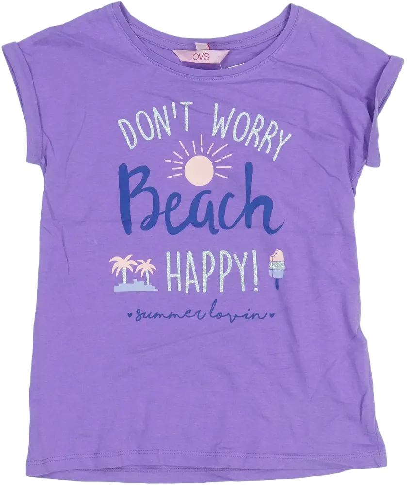 Lila OVS Póló EU 122 / UK 7 év / US 7 év/M