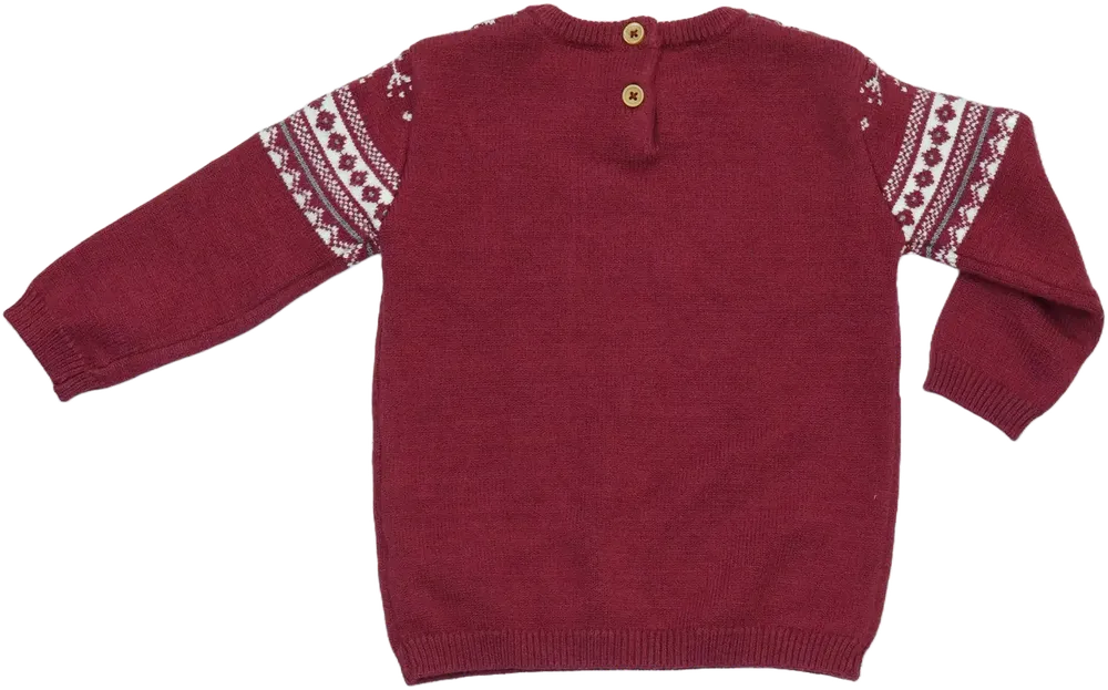 Bordó George Kötött pulcsi EU 74 / UK 6-9 hónap / US 6-9 hónap