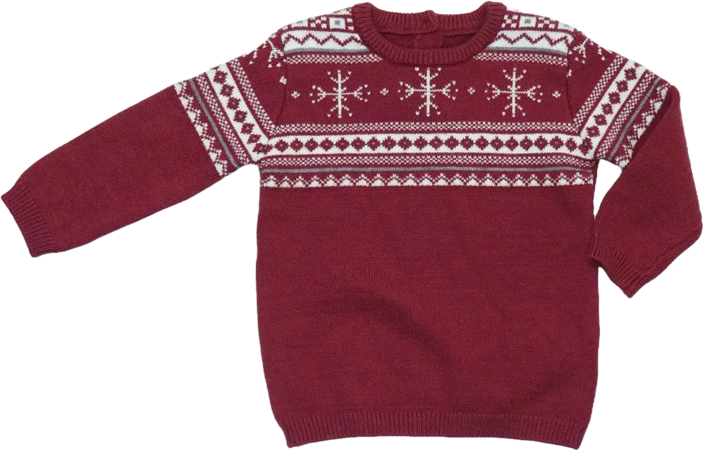 Bordó George Kötött pulcsi EU 74 / UK 6-9 hónap / US 6-9 hónap