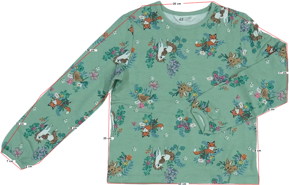 Zöld H&amp;M Pulóver EU 128 / UK 8 év / US 8 év/M