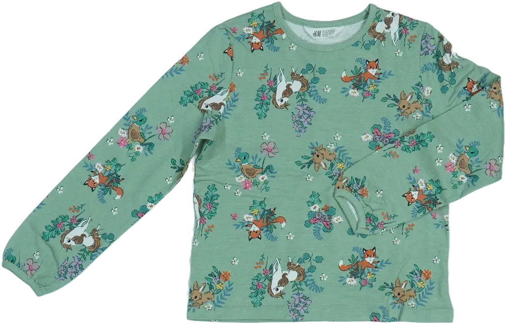 Zöld H&amp;M Pulóver EU 128 / UK 8 év / US 8 év/M