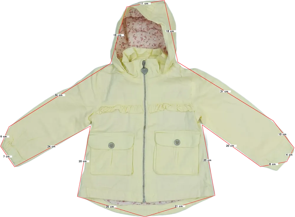 Sárga DopoDopo Átmeneti kabát EU 98 / UK 3 év / US 3T