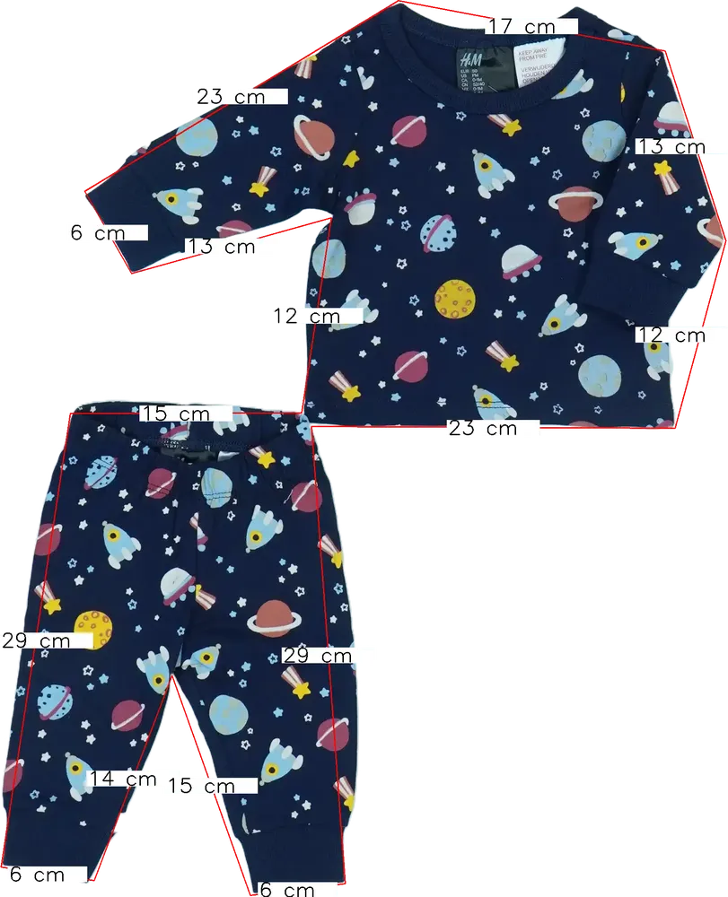 Kék H&amp;M Pizsama EU 50 / UK Újszülött / US Újszülött