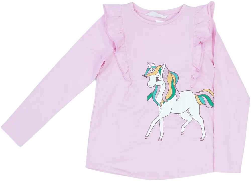 Rózsaszín H&amp;M Hosszú ujjú felső EU 140 / UK 10 év / US 10 év/L