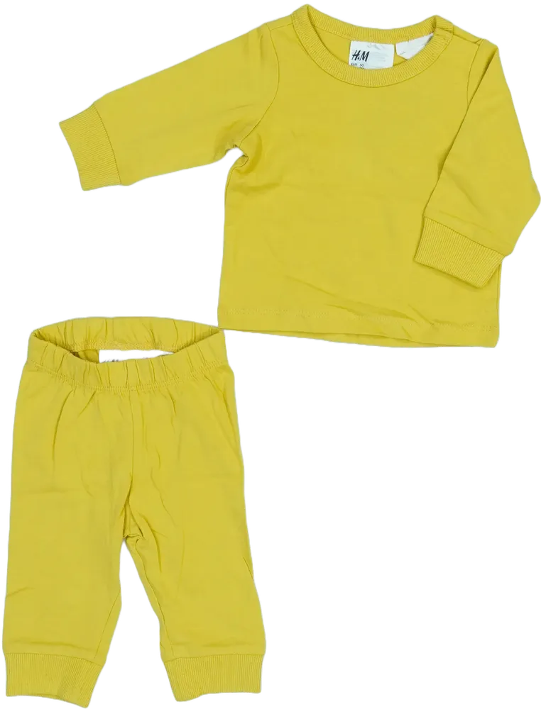 Yellow H&amp;M 2-piece set - Top &amp; Bottom EU 50 / UK Newborn / US Newborn
