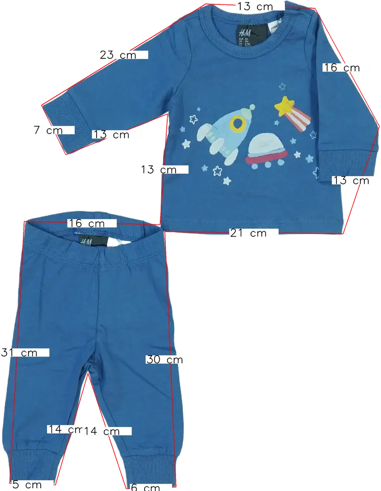 Kék H&amp;M Pizsama EU 50 / UK Újszülött / US Újszülött