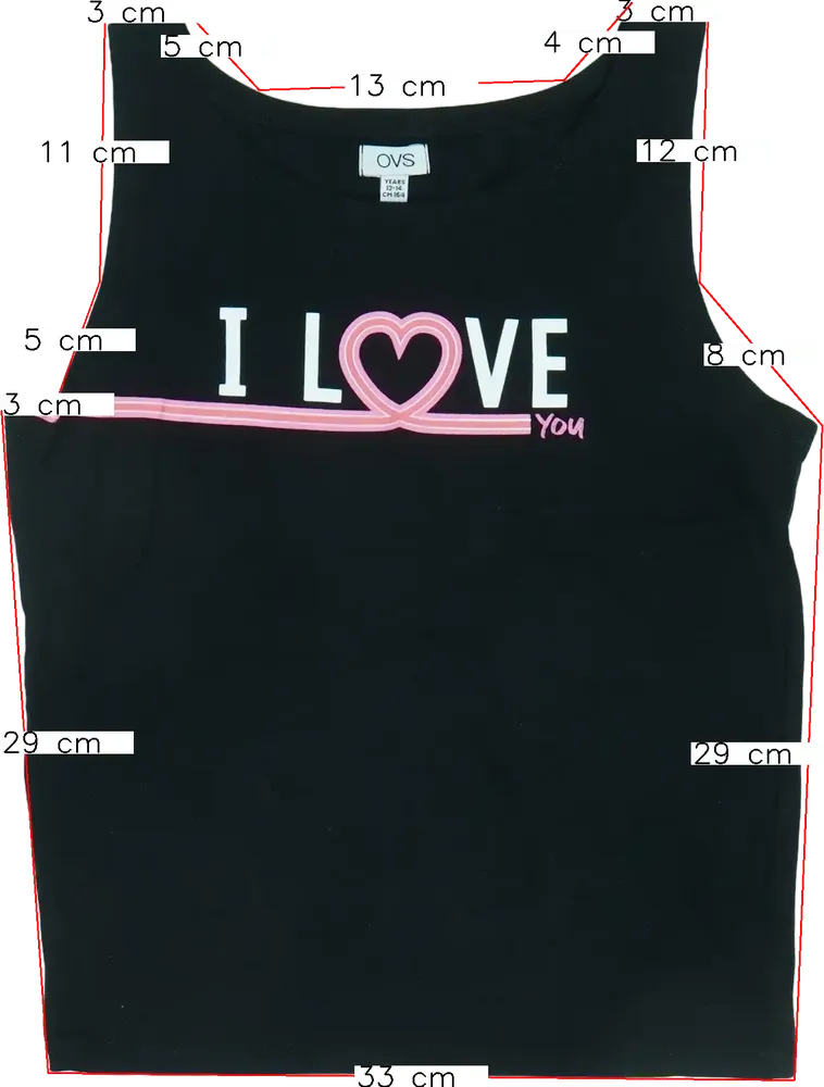 Fekete OVS Lányka / Női trikó EU 164 / UK 14 év / US 14 év/XL