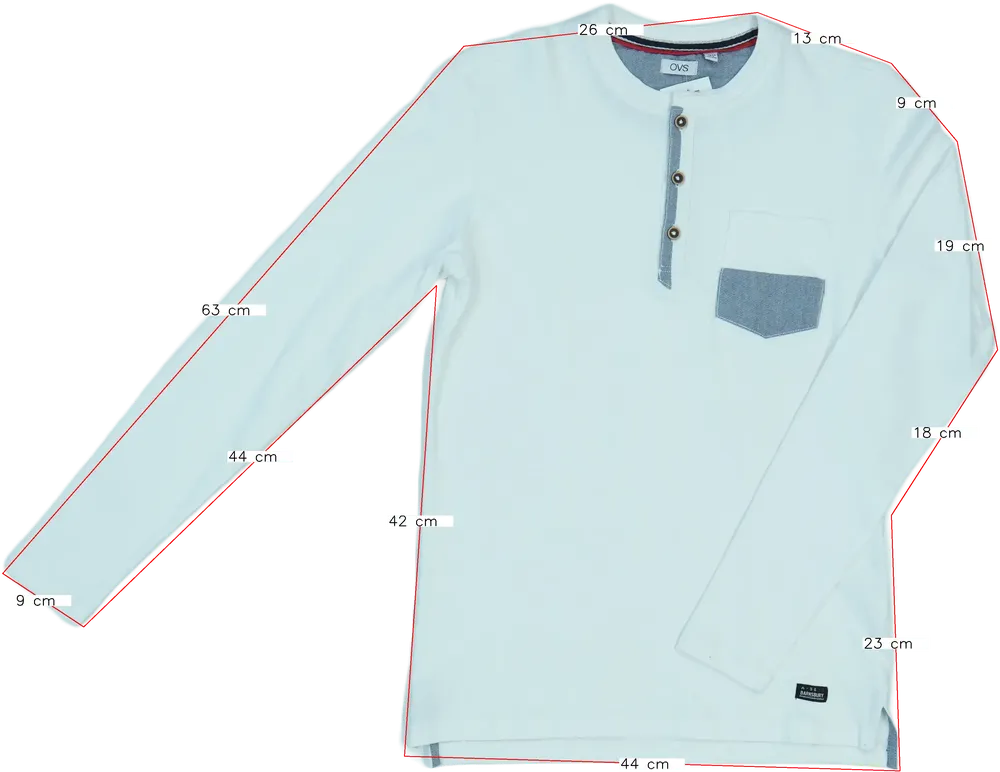 Fehér OVS Hosszú ujjú felső EU 170 / UK 15 év / US XL