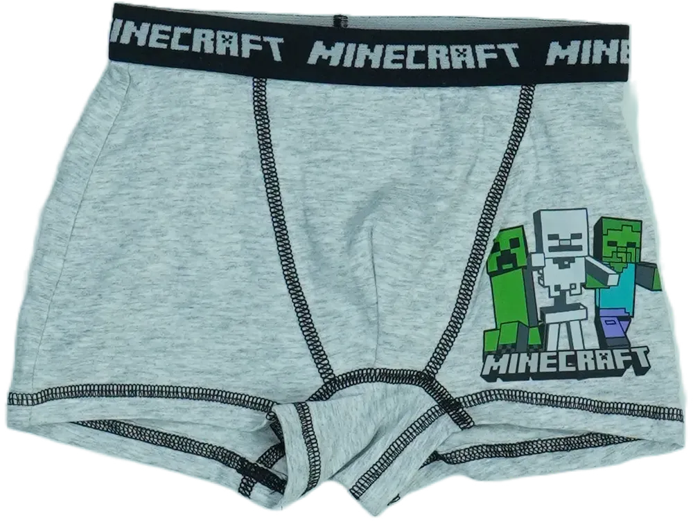 Szürke Minecraft Boxer EU 110 / UK 5 év / US 5 év/XS