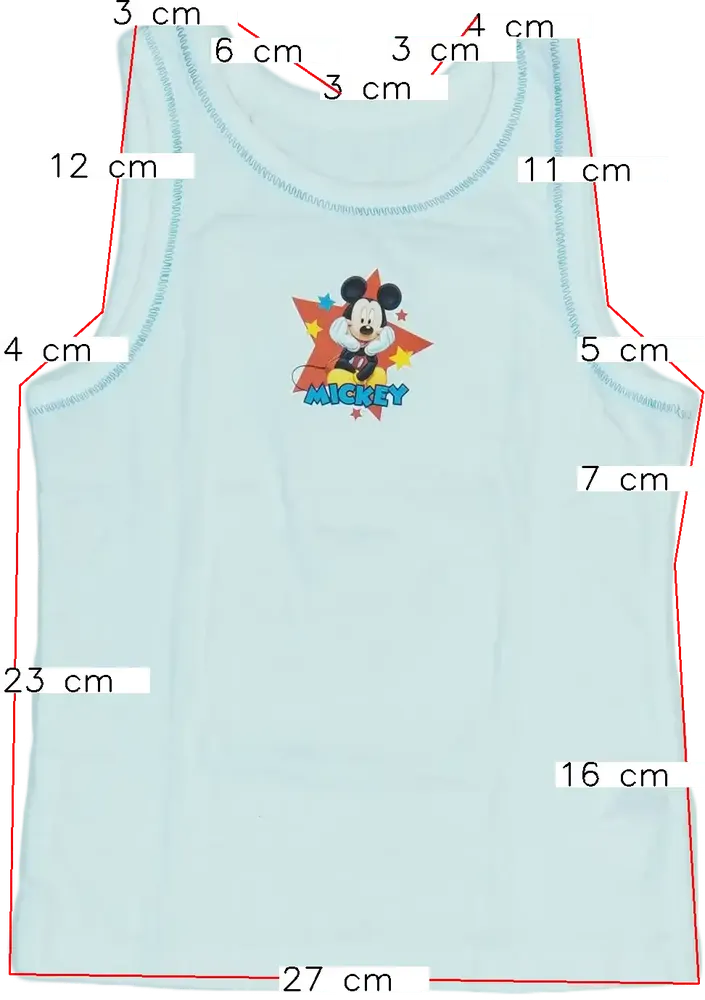 White Disney Sleeveless shirt EU 98 / UK 3 years / US 3T