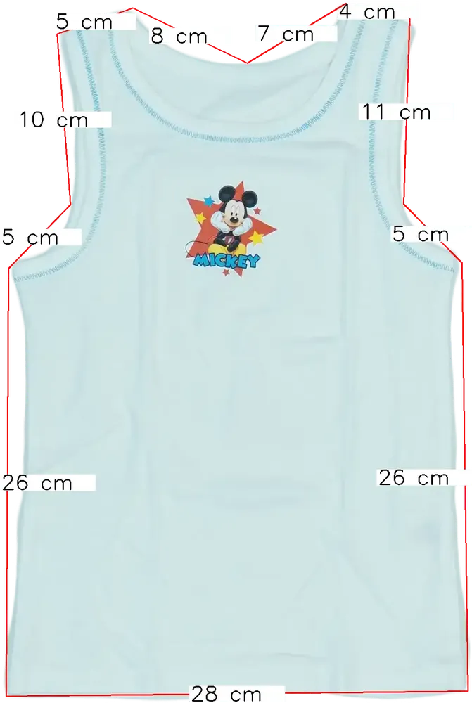 Fehér Disney Fiú / Férfi trikó EU 110 / UK 5 év / US 5 év/XS