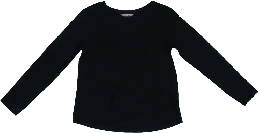 Fekete OVS Hosszú ujjú felső EU 152 / UK 12 év / US 12 év/L