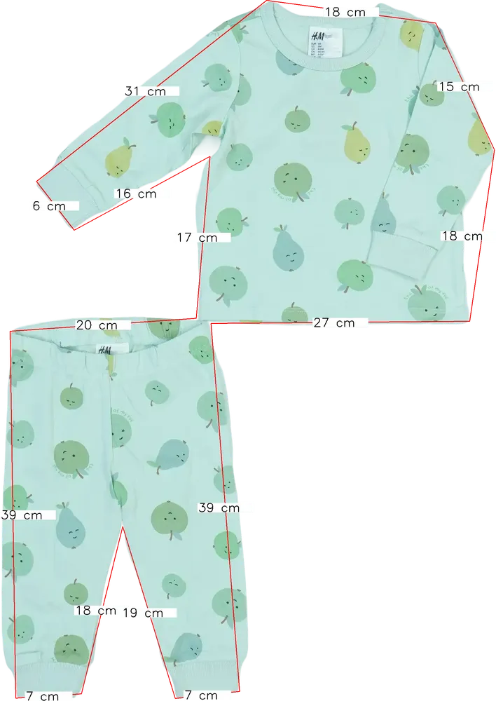 Zöld H&amp;M Pizsama EU 68 / UK 3-6 hónap / US 3-6 hónap