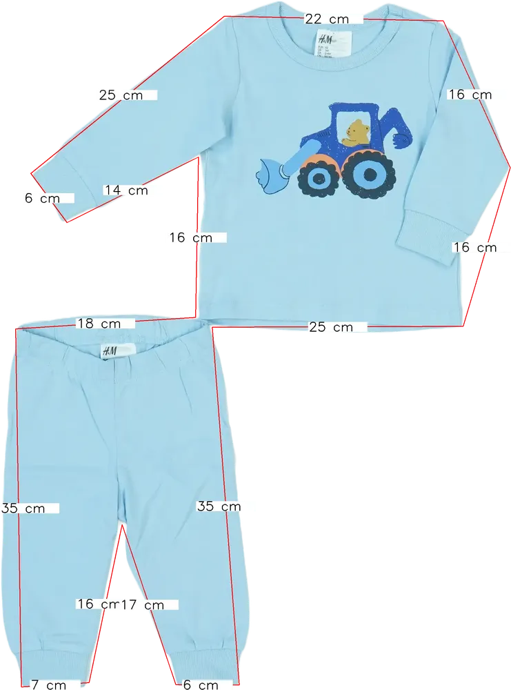 Kék H&amp;M Pizsama EU 62 / UK 0-3 hónap / US 0-3 hónap